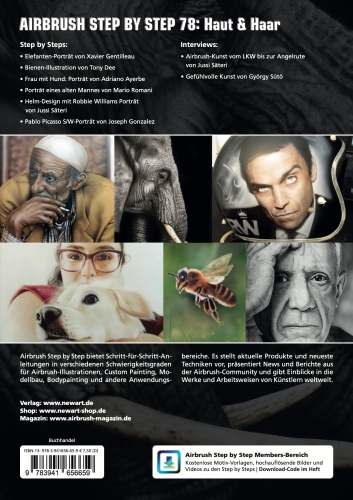 Preview: Step by Step Ausgabe 3/22 Airbrush Step by Step Magazin, die Fachzeitschrift für Airbrush